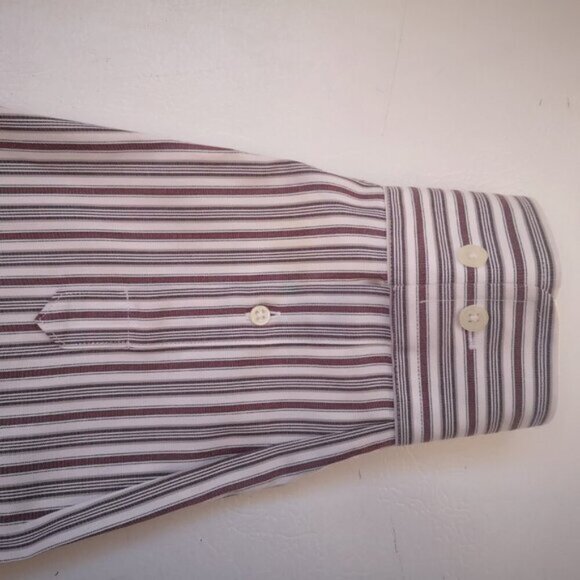 Eddie Bauer Relaxed Fit Mens Size XL Wrinkle Resistant Striped Shirt - Picture 6 of 12